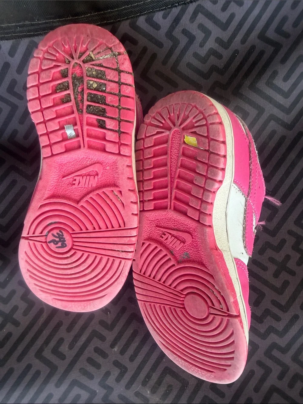 Nike Kids Pink and White Low-Top Sneakers
